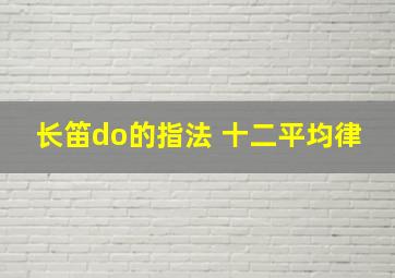 长笛do的指法 十二平均律